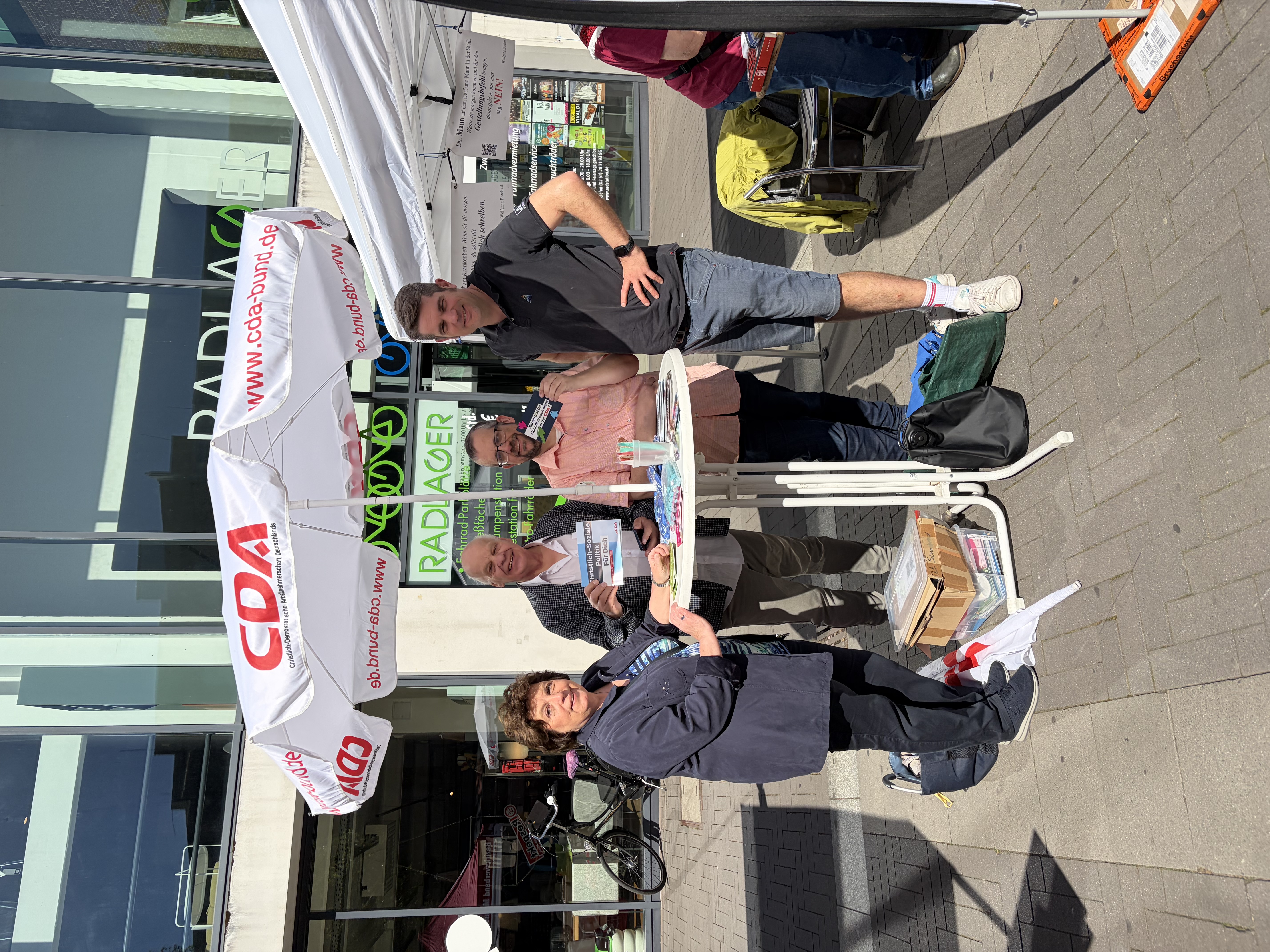 Der Stand der CDA M�nster bei der Maikundgebung des DGB 2026